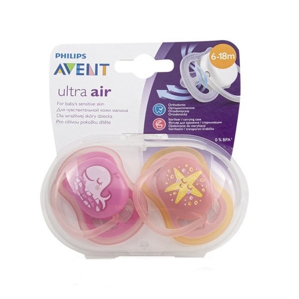 Philips Avent Ultra Air Pacifier 6-18M Whale/Star