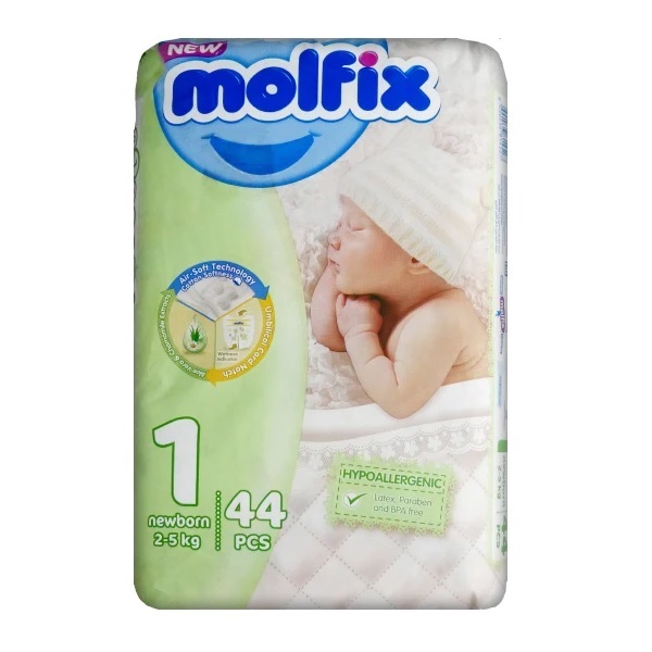 Molfix 3D Twin Newborn Size 1 44Pcs