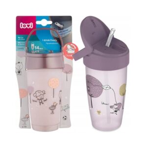 Lovi Cup with Straw Active 350ml Lovely Girl
