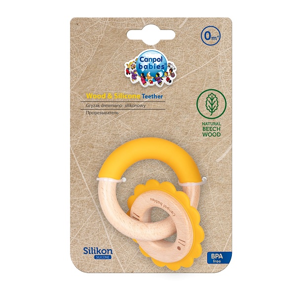 Canpol Babies Wooden-Silicone Teether Lion
