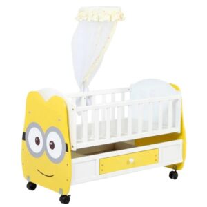 Minnions Theme Baby Wooden Cot