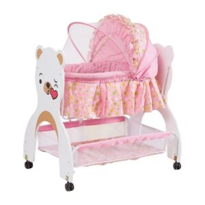 Lovely Girl Theme Baby Wooden Cot