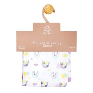 The Nest Rainbow Bliss Hooded Wrapping Sheet