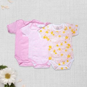 The Nest Pink Bodysuits Pack Of 3