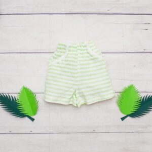 The Nest Green Striped Shorts
