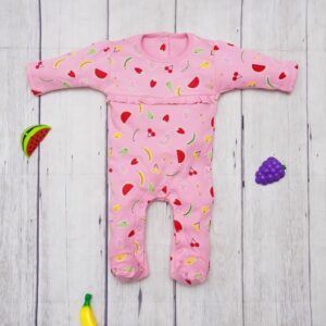 The Nest Pink Tropical Sleeping Suit
