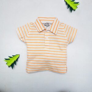 The Nest Orange Stripes Collar Shirt